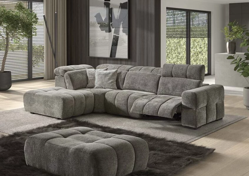 Litto – 5710+5000+1500+1501R + 7000 – Genesis Stone, Cushions Grey Beige